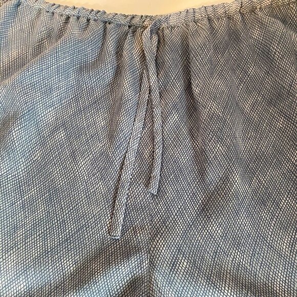 Liz Claiborne Liz Sport Elastic Waist Pull On Wide Leg Blue and White Pants Size - Picture 5 of 11